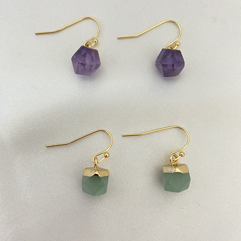 Healing Crystal Octagon Stone Earring Heart Facted Shape Women Cute Love Quartz Dangle Earrings
Healing Crystal Octagon Stone Earring Heart Facted Shape Women Cute Love Quartz Dangle Earrings