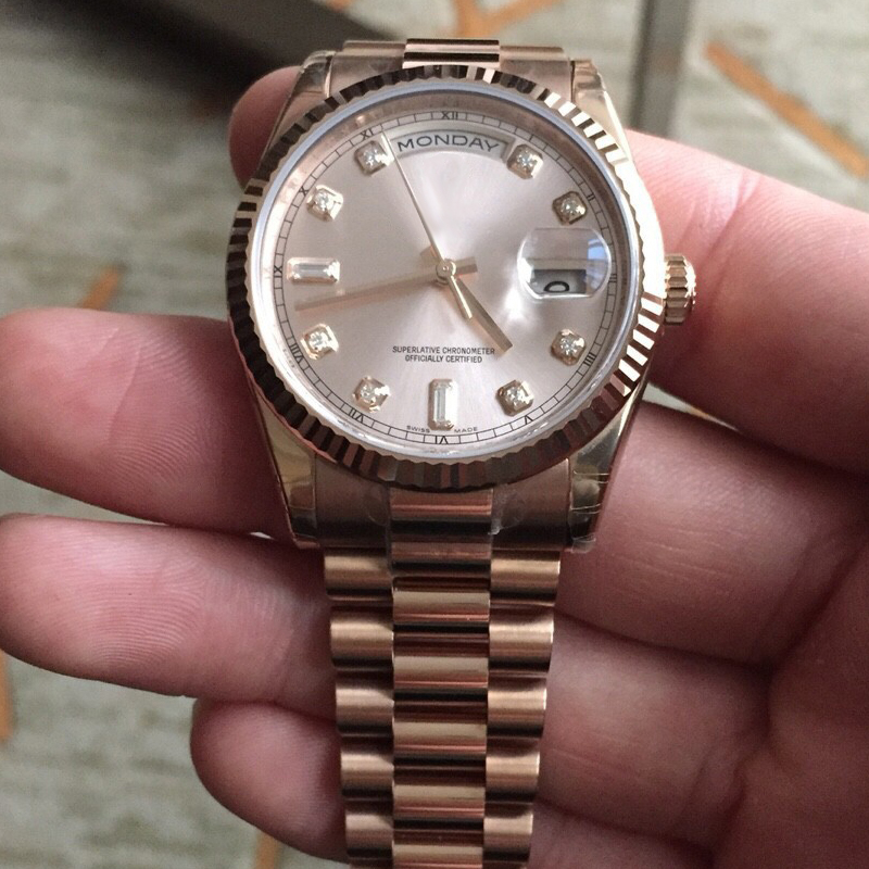 40mm D-DATE Wristwatch 18K Full Rose Gold Original Clasp Mens Watches Day-Date President 116719 Automatic Watch MEN RLS, Slivery;brown
40mm D-DATE Wristwatch 18K Full Rose Gold Original Clasp Mens Watches Day-Date President 116719 Automatic Watch MEN RLS, Slivery;brown