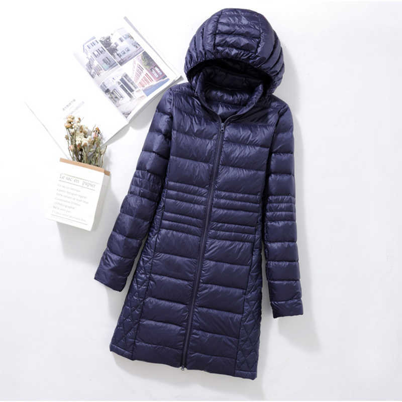 SEDUTMO Winter Womens Down Jacket Long Casual Remove Hooded Coat Puffer Slim Parka ED1289 211013