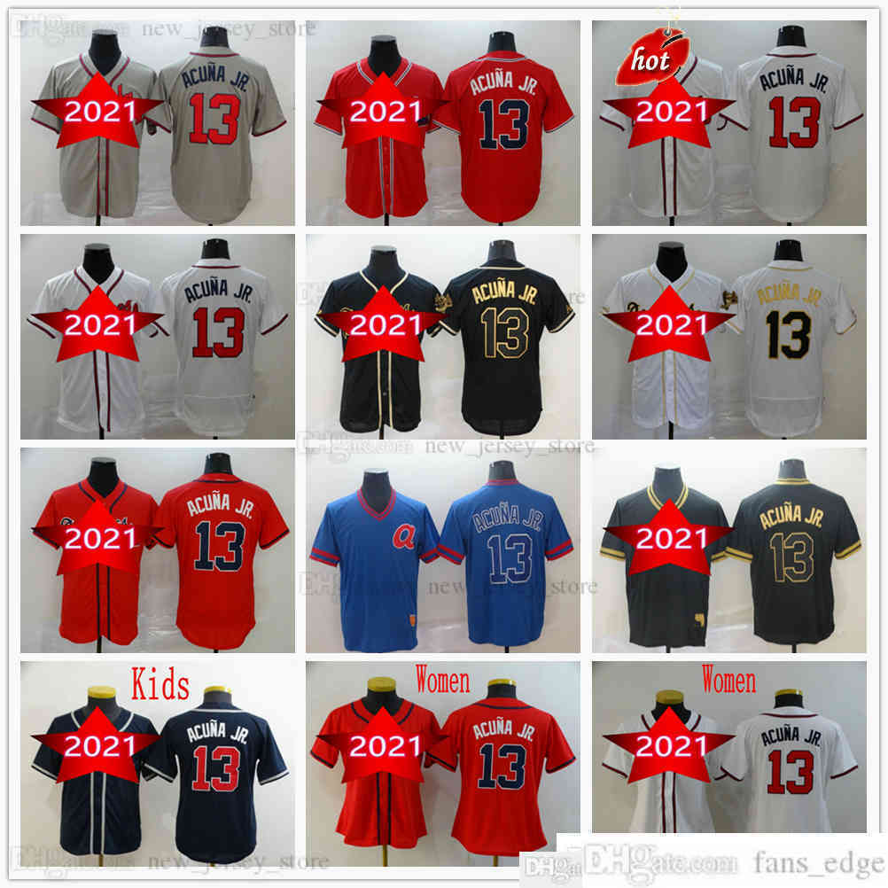 2021-22 Man Women Youth Kids Baseball 13 Ronald Acuna Jr. Jerseys Grey Black Gold White Red Dark Blue Jersey Size S-XXXL, Man size s-xxxl
2021-22 Man Women Youth Kids Baseball 13 Ronald Acuna Jr. Jerseys Grey Black Gold White Red Dark Blue Jersey Size S-XXXL, Man size s-xxxl