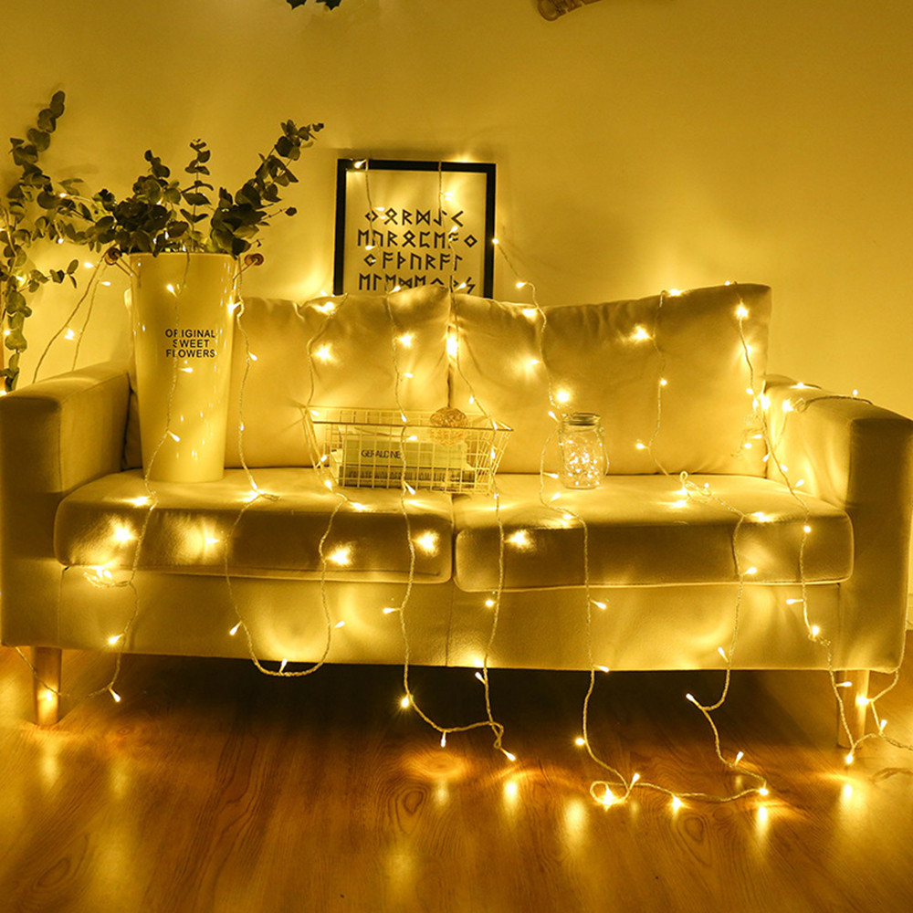 4-meter 40 led usb string light silver thread warm white fairies garland decoration for home battery-fueled Christmas party
