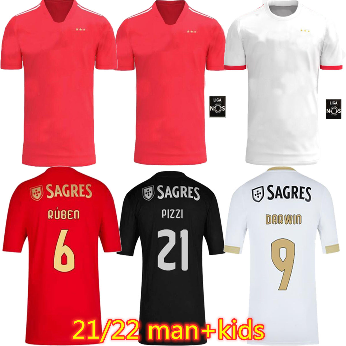21 22 benfica soccer jerseys Éverto OTAMENDI GRIMALDO 2021 2022 RAFA jota Pizzi Rúben T SEFEROVIC PEDRINHO men kids football shirt uniforms THAILAND, Black;yellow
21 22 benfica soccer jerseys Éverto OTAMENDI GRIMALDO 2021 2022 RAFA jota Pizzi Rúben T SEFEROVIC PEDRINHO men kids football shirt uniforms THAILAND, Black;yellow