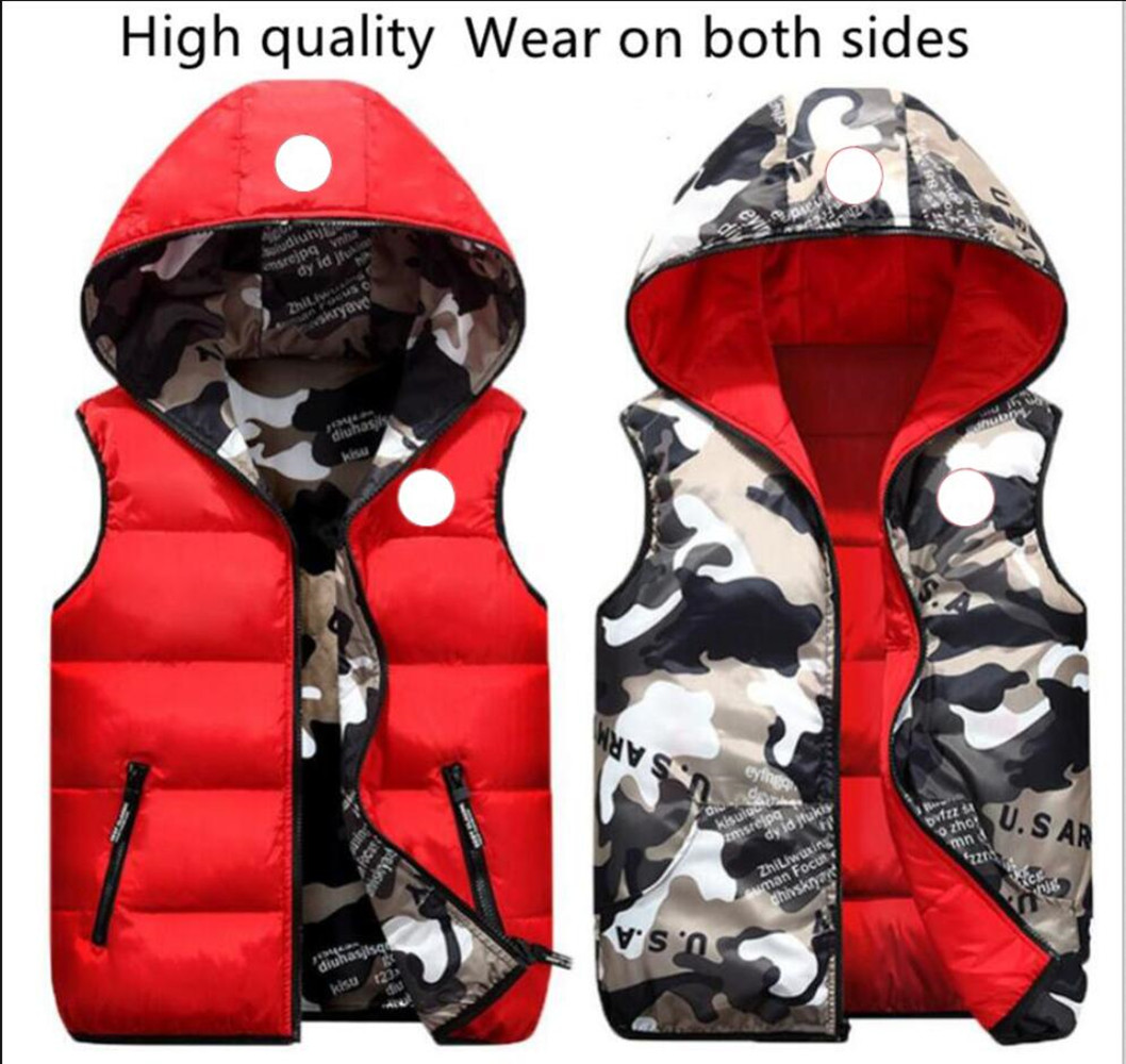 Children Vests Down cotton vest winter sleeveless jacket down vest boy thick hooded coats girl cottonpadded loose coat waistcoat, Red 1
Children Vests Down cotton vest winter sleeveless jacket down vest boy thick hooded coats girl cottonpadded loose coat waistcoat, Red 1