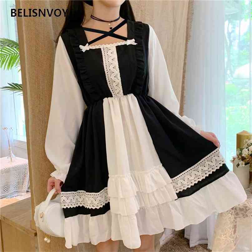 Japanese Style Kawaii Lolita Dress Cosplay Costume Retro Sister Sweet Fariy Ruffles Gothic Party Vestidos Femininos 210520, Pink
Japanese Style Kawaii Lolita Dress Cosplay Costume Retro Sister Sweet Fariy Ruffles Gothic Party Vestidos Femininos 210520, Pink