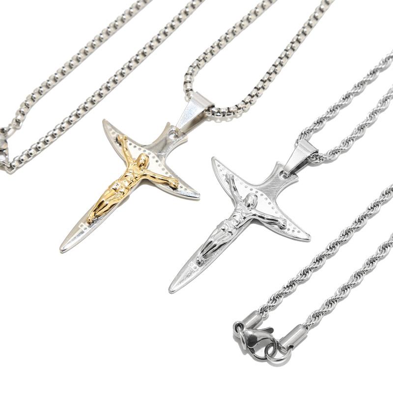 Pendant Necklaces Cross Necklace Stainless Steel Charm Crucifix Jesus 35*46mm 24'' For Women Men Jewelry Gifts Findings
Pendant Necklaces Cross Necklace Stainless Steel Charm Crucifix Jesus 35*46mm 24'' For Women Men Jewelry Gifts Findings