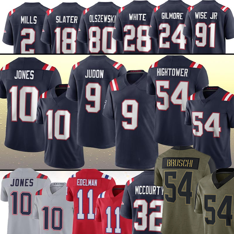 

10 Mac Jones 54 Dont'a Hightower Football Jerseys Matt Judon Stephon Gilmore MATTHEW SLATER Kyle Brian Hoyer Jarrett Stidham Tyler Huntley Jonnu Smith Barmore, Women(ai guo zhe)