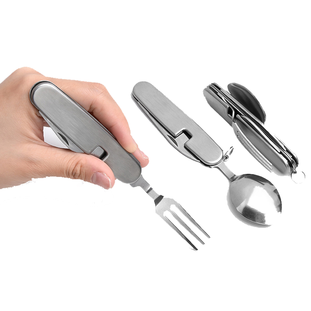 Outdoor Multifunctional Folding Tableware Detachable Spoon Table Knife And Fork Bottle Opener Portable Camping Dinnerware Combination 5.8*3.2inch
Outdoor Multifunctional Folding Tableware Detachable Spoon Table Knife And Fork Bottle Opener Portable Camping Dinnerware Combination 5.8*3.2inch