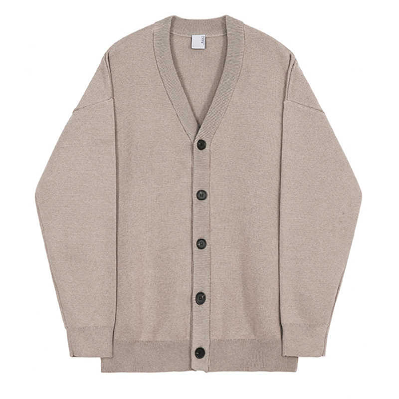 IEFB Korean Single Breasted V Collar Kintted Cardigan Sweater Men's Outerwear Trendy Handsome Mens Knitwear Spring Autumn 9Y4499 210818