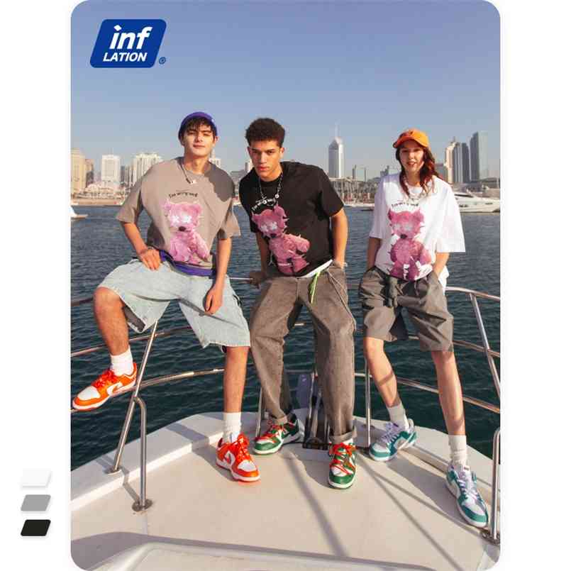 INFLATION Reflective Oversized Tees Men Streetwear Summer Stylish Lovely Bear Printing Cute Tshirt Women Tops 1650S21 210721, White
INFLATION Reflective Oversized Tees Men Streetwear Summer Stylish Lovely Bear Printing Cute Tshirt Women Tops 1650S21 210721, White