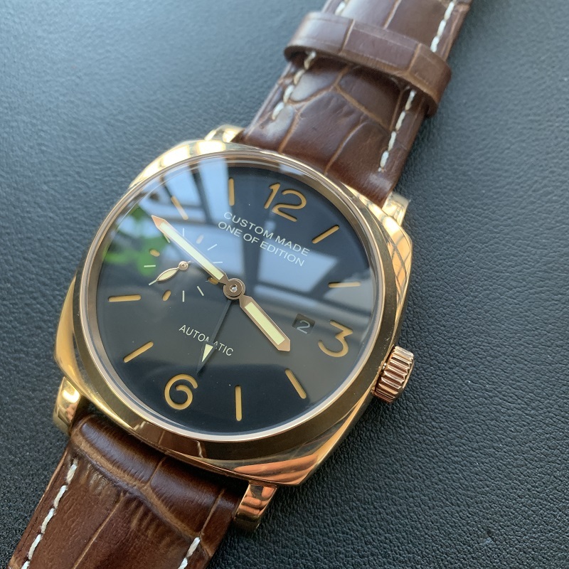 GMT 47mm Black Dial Men's Seagull Automatic Movement Watch 316L PVD Steel Case Leather Strap Luminous Waterproof Mechanical595T
GMT 47mm Black Dial Men's Seagull Automatic Movement Watch 316L PVD Steel Case Leather Strap Luminous Waterproof Mechanical595T