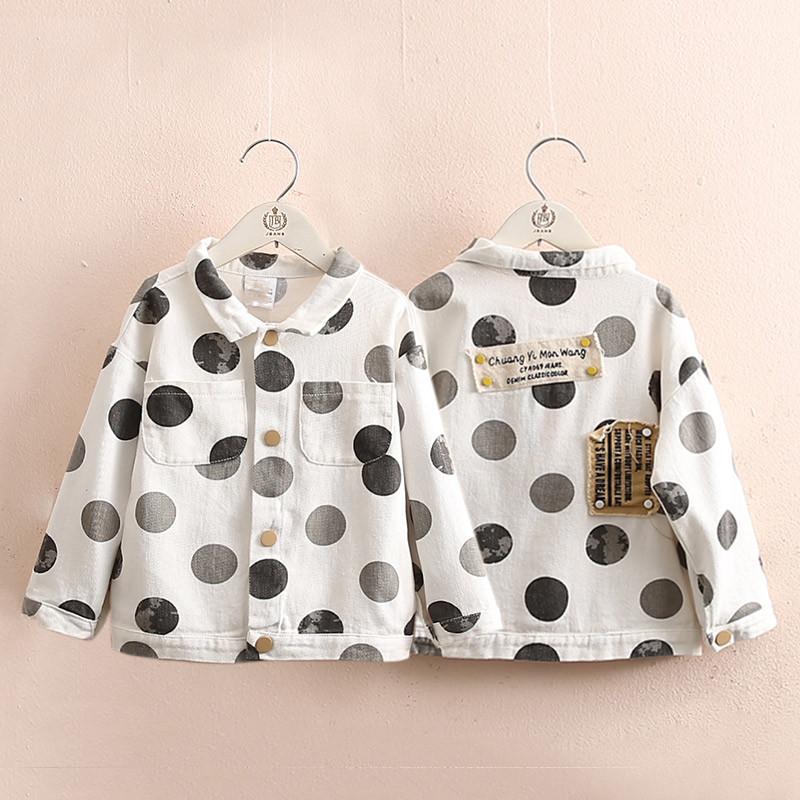 Jackets 2021 Autumn 2 3 4 6 7-10 Years Tops Children Baby Casual Kids All Match White Polka Dots Jeans Coats For Girls, Blue;gray
Jackets 2021 Autumn 2 3 4 6 7-10 Years Tops Children Baby Casual Kids All Match White Polka Dots Jeans Coats For Girls, Blue;gray