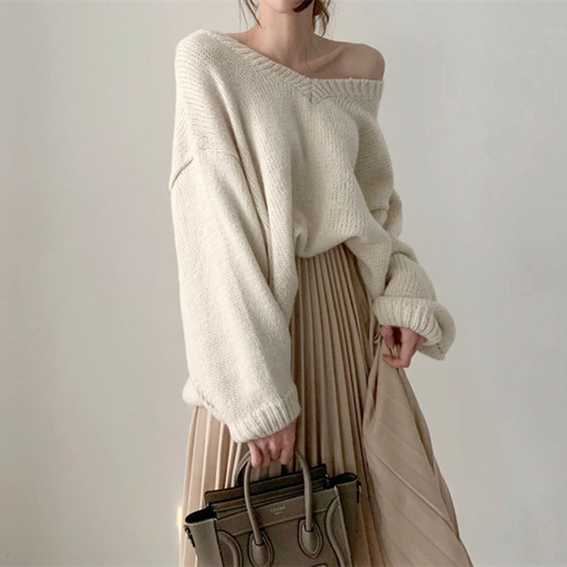 Spring Autumn High Waist Vintage Solid Pleated Skirt Female OL Elegant Fashion All-match Long Skirts Womens 210421