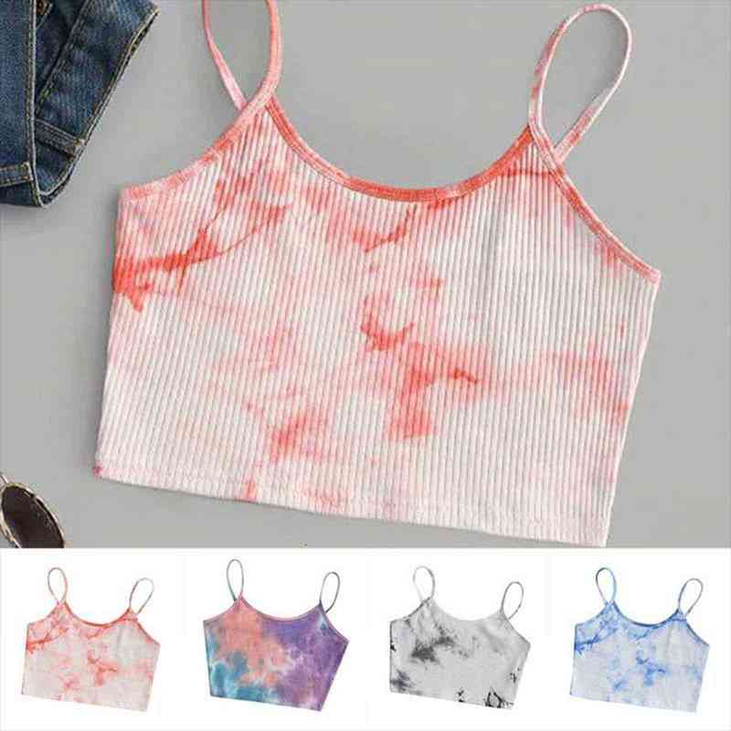 camisole fashion tie dye print women cami sleeveless sling spaghetti strap vest summer lady clubwear cropped, White
camisole fashion tie dye print women cami sleeveless sling spaghetti strap vest summer lady clubwear cropped, White
