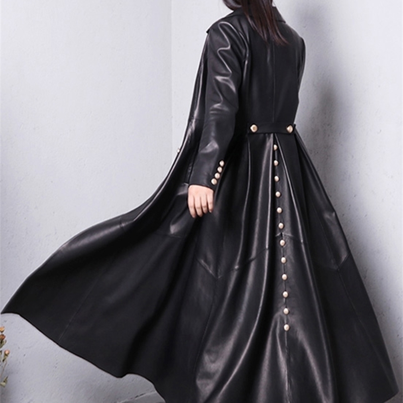 Lautaro Autumn Long Skirted Red Black Faux Leather Trench Coat for Women Double Breasted Elegant Luxury Fashion 4xl 5xl 6xl 7xl 211027
Lautaro Autumn Long Skirted Red Black Faux Leather Trench Coat for Women Double Breasted Elegant Luxury Fashion 4xl 5xl 6xl 7xl 211027