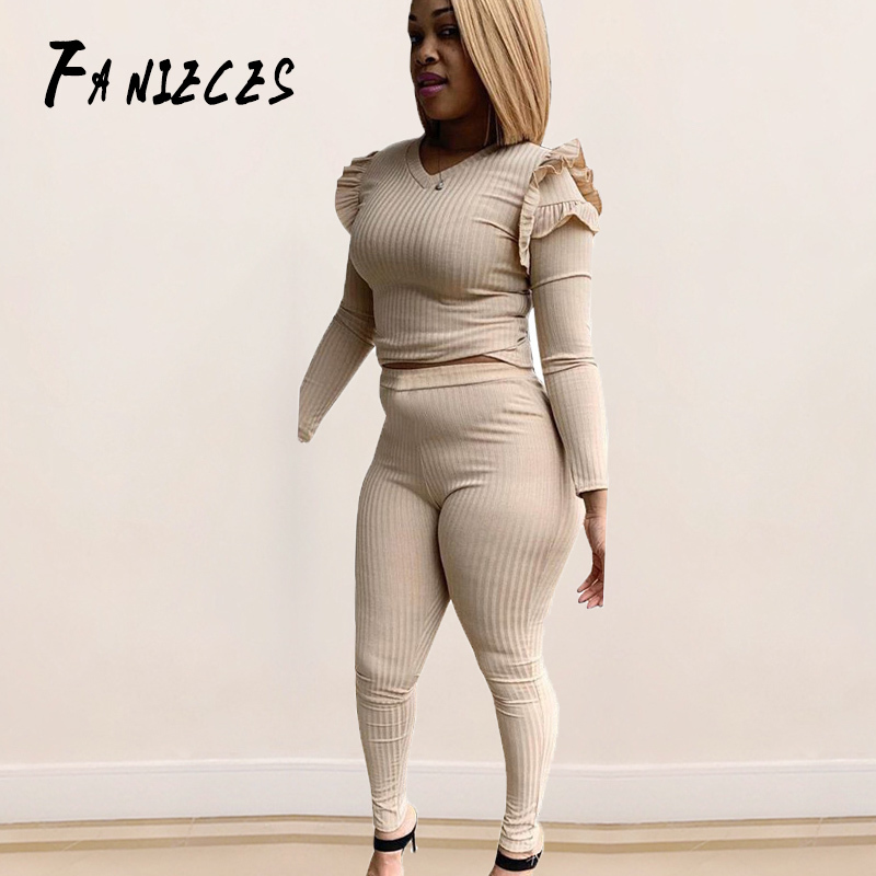 Springj Casual 2 Piece Sets Women Tracksuits Set Sweatsuit Plus Size 2xl Top And Skinny Pants Two Sportsuits drop 210520, Khaki 
Springj Casual 2 Piece Sets Women Tracksuits Set Sweatsuit Plus Size 2xl Top And Skinny Pants Two Sportsuits drop 210520, Khaki