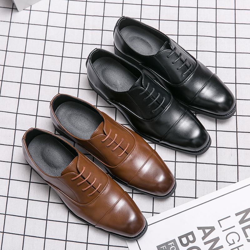 dress shoes oxfords formal man pu leather rubber non-slip high mens lace up waterproof men luxury zapatos para honbre, Black
dress shoes oxfords formal man pu leather rubber non-slip high mens lace up waterproof men luxury zapatos para honbre, Black
