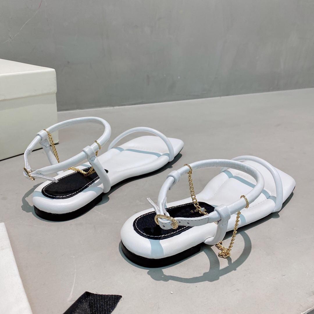 Summer flat sandals square toe chain shoes slippers a word with personality women's single leather, Black
Summer flat sandals square toe chain shoes slippers a word with personality women's single leather, Black