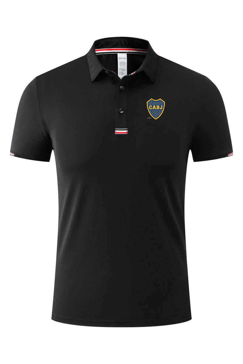 Boca Juniors Men's Polo Summer Soft Fashion Design Comfortable Fast-dry Adult Soccer T shirt Short Sport Clothes, No 2