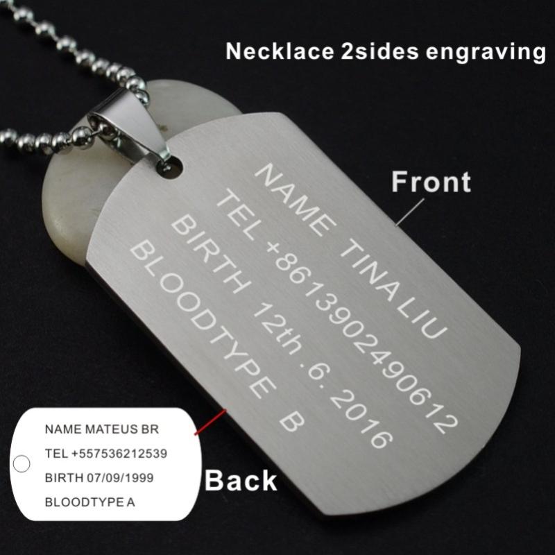 Pendant Necklaces Men's Military Army MaStainless Steel Blank Dog Tag Charm Key Chain Necklace 60CM Long
Pendant Necklaces Men's Military Army MaStainless Steel Blank Dog Tag Charm Key Chain Necklace 60CM Long