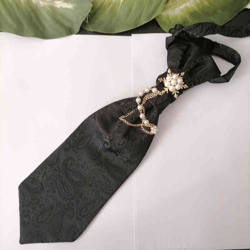 Necktie Scarf Corbata Snowflake White Hong Kong Knot Men's Suit Formal Accessories Bow Tie Wedding Dress Props Photographer Modeling