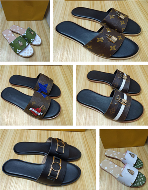 2021 Women fashion summer lock shoes slipper Graffiti Sandals genuine cowhide leather with logo box Flat slippers Large size 35-43, Black
2021 Women fashion summer lock shoes slipper Graffiti Sandals genuine cowhide leather with logo box Flat slippers Large size 35-43, Black