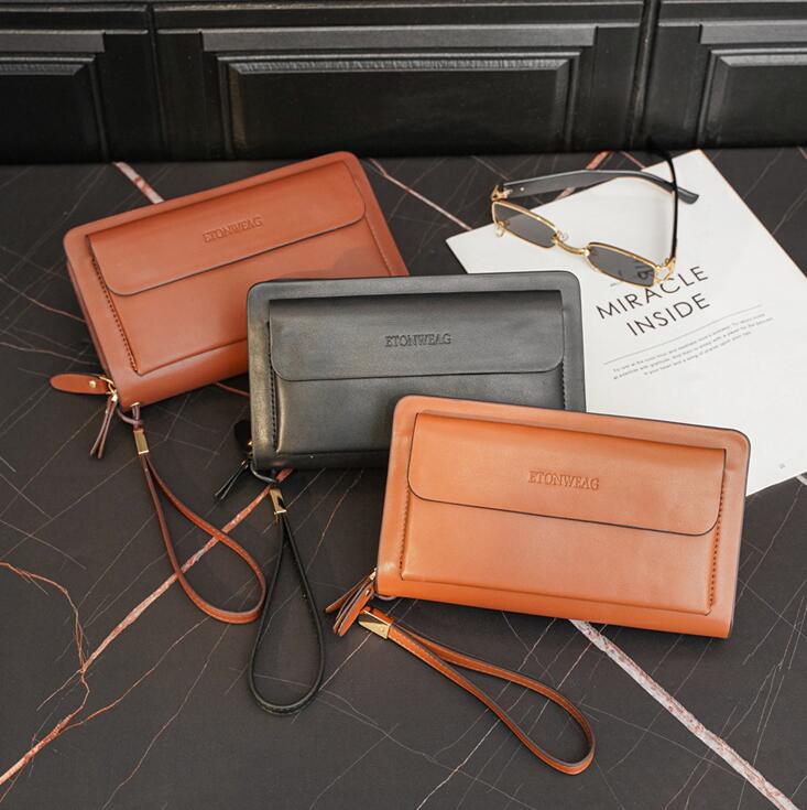 Factory wholesale men bag Joker zipper solid color leather wrist bags multi-card long three colors mens handbag fashion business leathers storage wallet, Black(boutique box)
Factory wholesale men bag Joker zipper solid color leather wrist bags multi-card long three colors mens handbag fashion business leathers storage wallet, Black(boutique box)