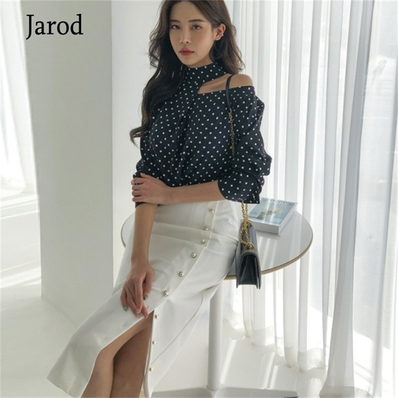 Sexy Long Sleeve Polka dot Black chiffon Blouse High Waist single-breasted Pencil Skirt Women Bodycon Midi Suit Dress 210519, Picture color
Sexy Long Sleeve Polka dot Black chiffon Blouse High Waist single-breasted Pencil Skirt Women Bodycon Midi Suit Dress 210519, Picture color