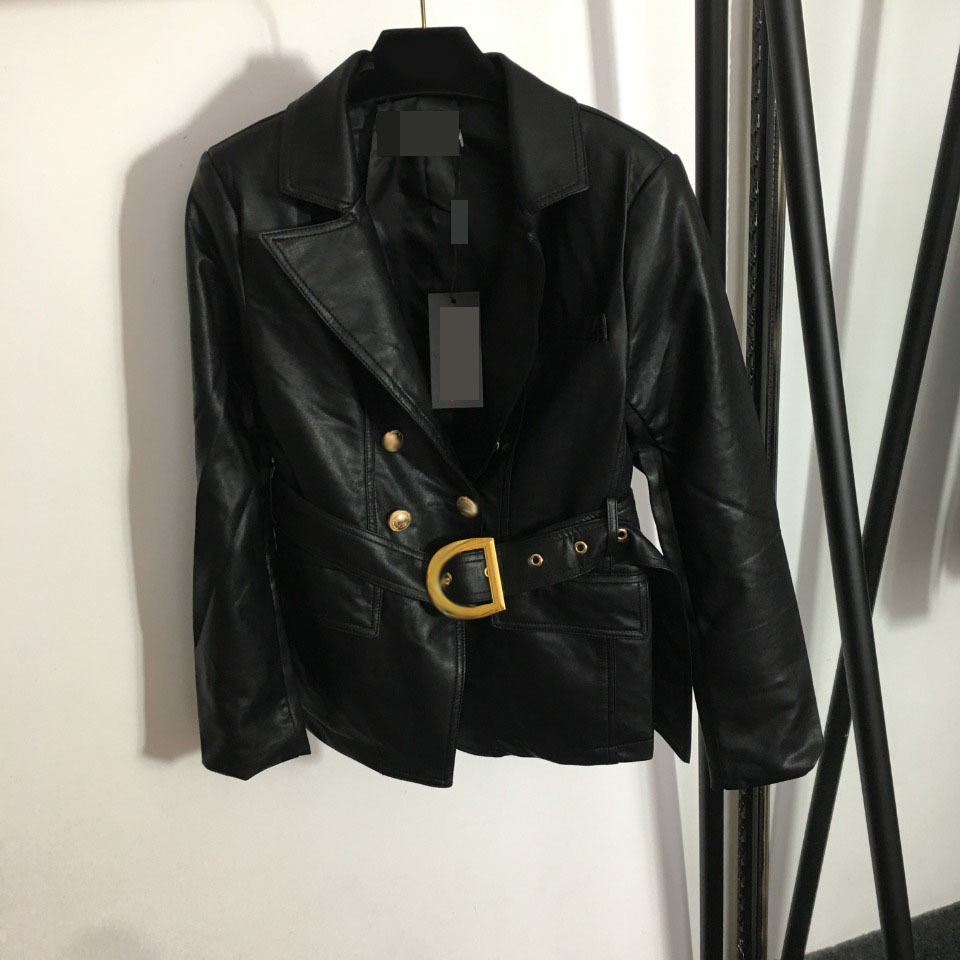 102 2021 Autumn Coat Brand Same Style Women's Outerwear Lapel Neck Long Sleeve High Quality Fashion Black Pu Womens Clothes Jackets MEIYI, Black;brown
102 2021 Autumn Coat Brand Same Style Women's Outerwear Lapel Neck Long Sleeve High Quality Fashion Black Pu Womens Clothes Jackets MEIYI, Black;brown