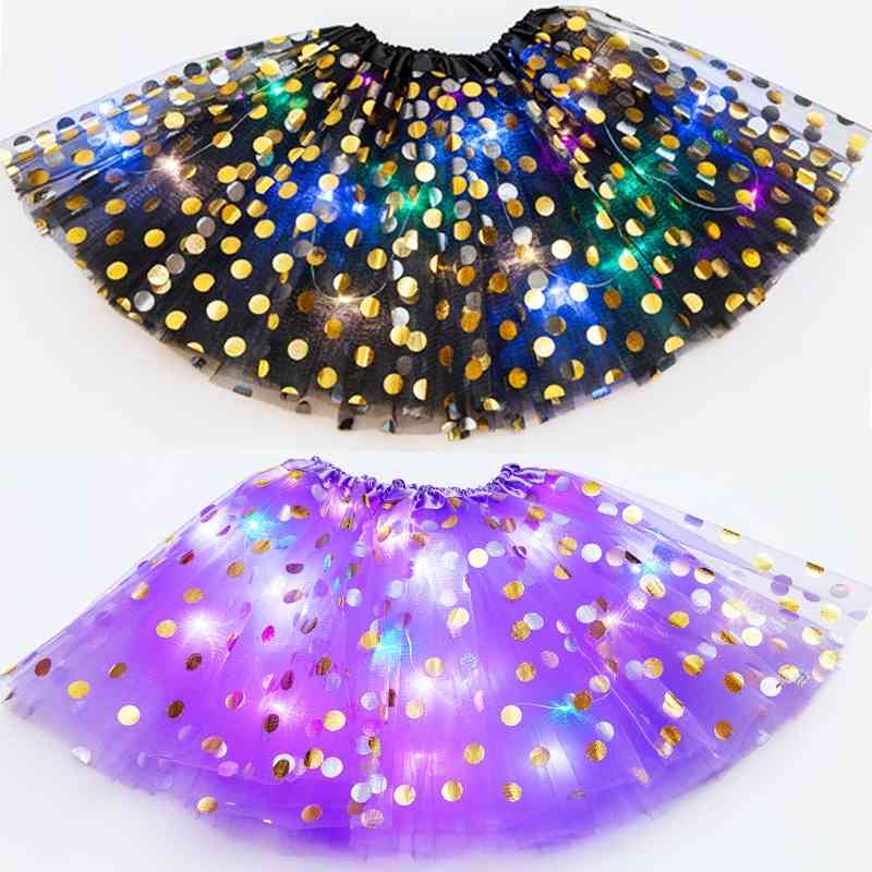 Children's pompous golden round light-emitting LED light with mesh rabbit skirt, Pink light skirt
Children's pompous golden round light-emitting LED light with mesh rabbit skirt, Pink light skirt