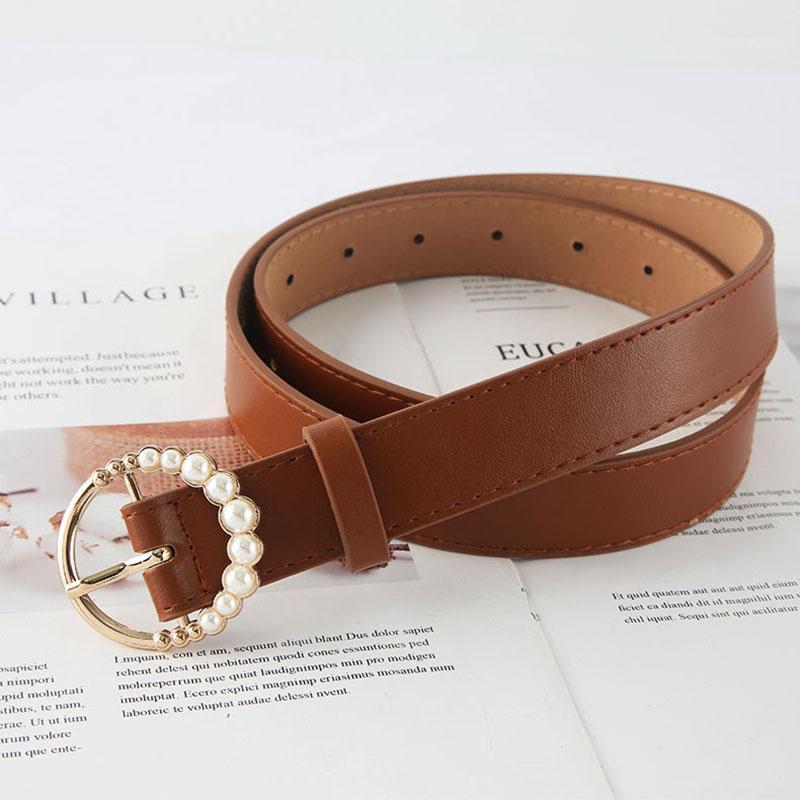 Belts Korean Version Round Pearl Pin Buckle Belt Jeans All-match Retro Decorative Women's, Black;brown
Belts Korean Version Round Pearl Pin Buckle Belt Jeans All-match Retro Decorative Women's, Black;brown
