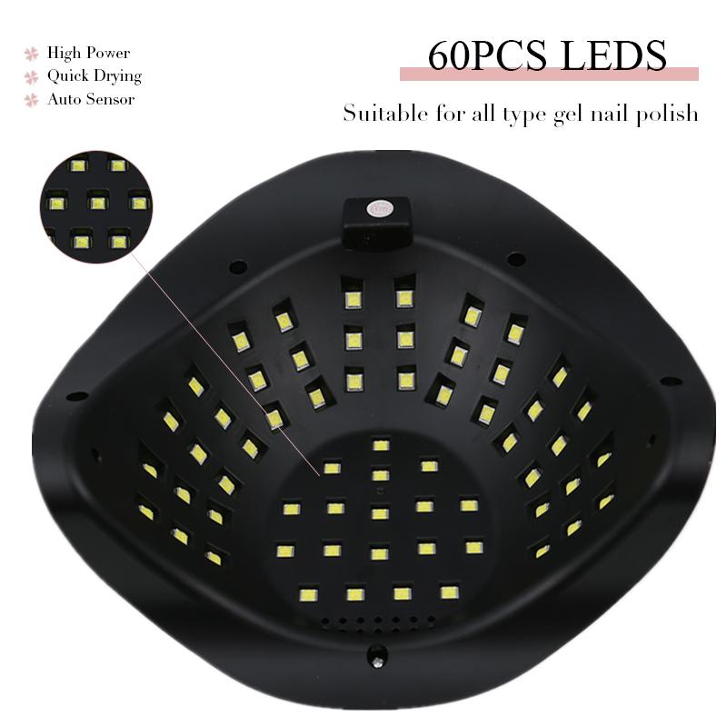 Nail Dryers Professional UV LED Lamp With Portable Handle Touch Screen 10/30/60S Timer Setting 60 Leds Gel Curing Light For Nails Drying