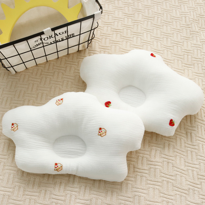 Newborn Pillows Cotton Gauze Infants: Head-deviation Prevention Correction Pillow for 0-2 years old