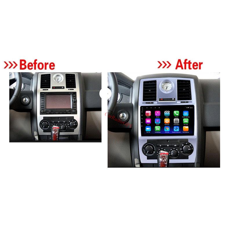 9 inch car dvd Player Android 10 Touchscreen Radio for Chrysler Aspen 300C 2004-2008 with USB WIFI support SWC 1080P