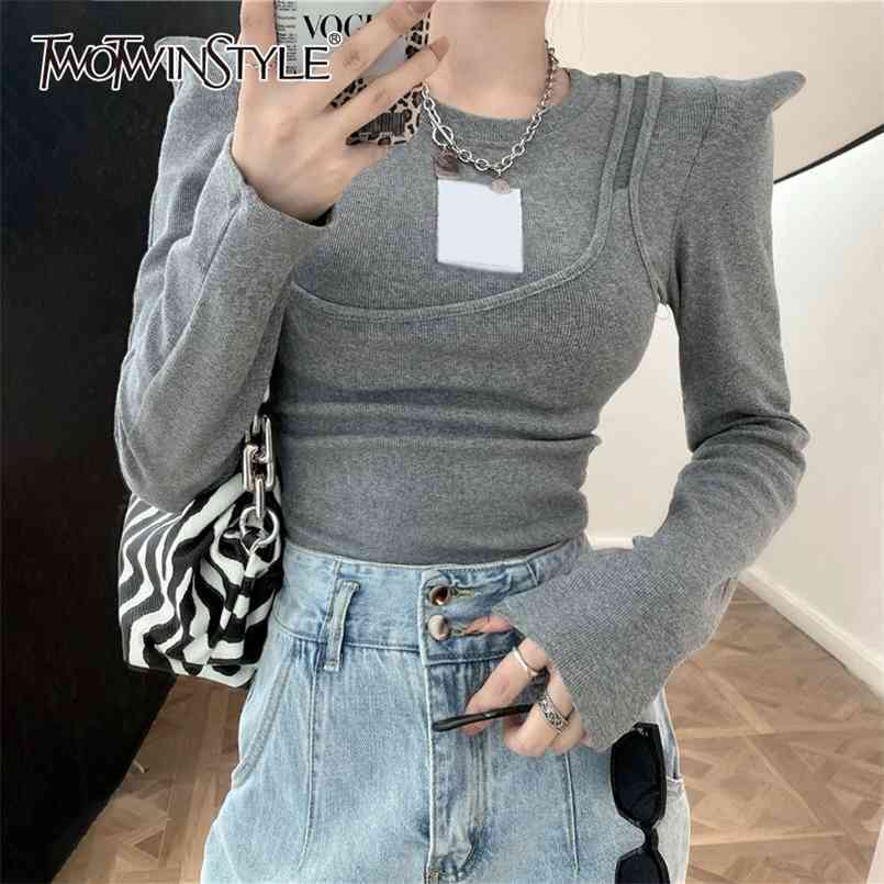 TWOWINSYLE Korean Black Shirt For Women O Neck Long Sleeve Casual Slim Shirts Female Fashion Clothing Spring 210524, White
TWOWINSYLE Korean Black Shirt For Women O Neck Long Sleeve Casual Slim Shirts Female Fashion Clothing Spring 210524, White