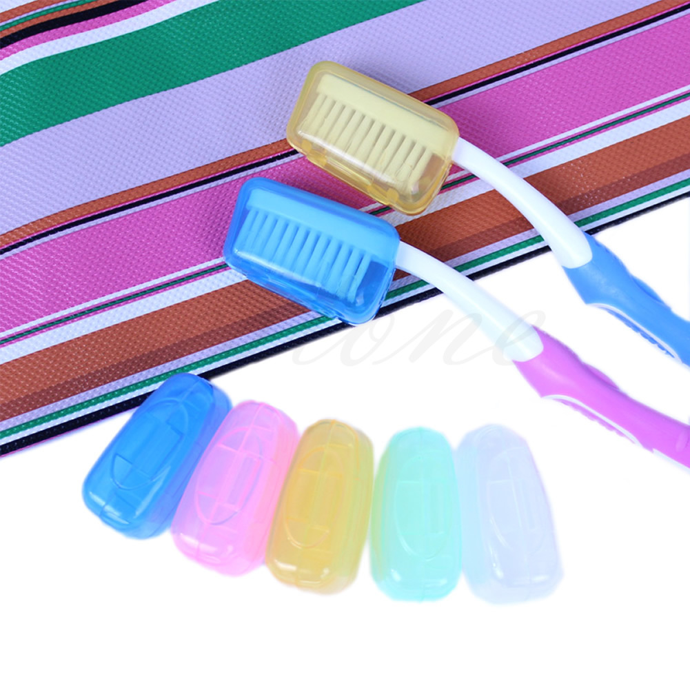 5 Pcs Portable Colorful Travels Toothbrush Head Cover Case Cap Hike Campsite Brush Cleaner Protector Storage Toothbrush Head