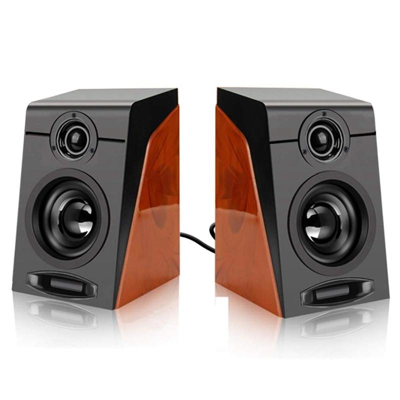 

Sound Cards 3Wx2 Computer Speakers With Surround Stereo USB Wired Powered Multimedia Speaker For PC/Laptops/Smart Phone