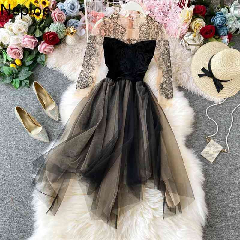 mesh velvet vinatge spring patchwork women dress elegant party embroidery lace ladies vestidos 1a169, Black;gray
mesh velvet vinatge spring patchwork women dress elegant party embroidery lace ladies vestidos 1a169, Black;gray