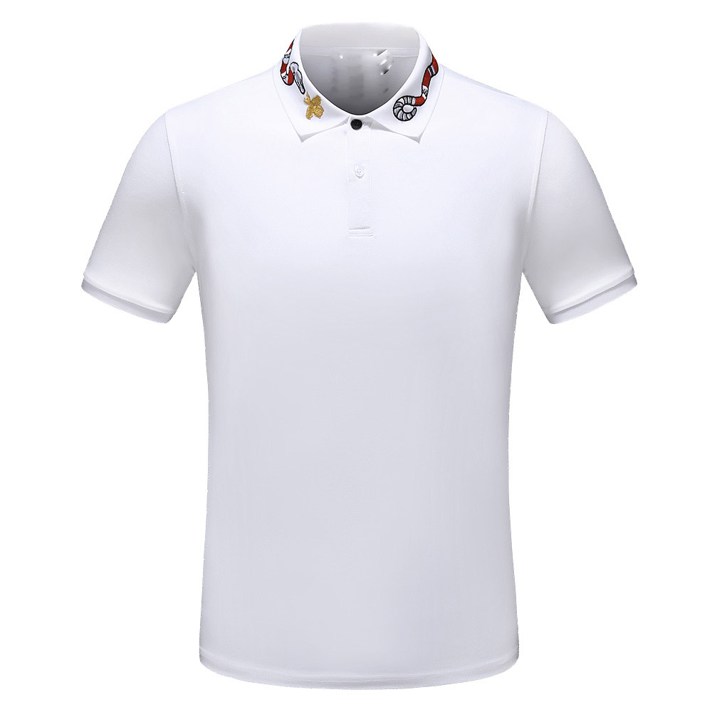 

2021neue Marke Mode Luxus-Designer-Herren T-Shirt Langarm-Polo-T-Shirts mit Stickerei-Technologie Baumwolle Art und Weise beiläufigen Polo-T-Shirt