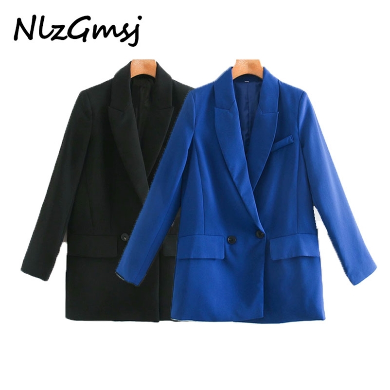 Blazer Women Autumn Elegant Blue Black Office Ladies Long Jackets Suit Tops Femme Outerwear Coat 210628, As picture
Blazer Women Autumn Elegant Blue Black Office Ladies Long Jackets Suit Tops Femme Outerwear Coat 210628, As picture