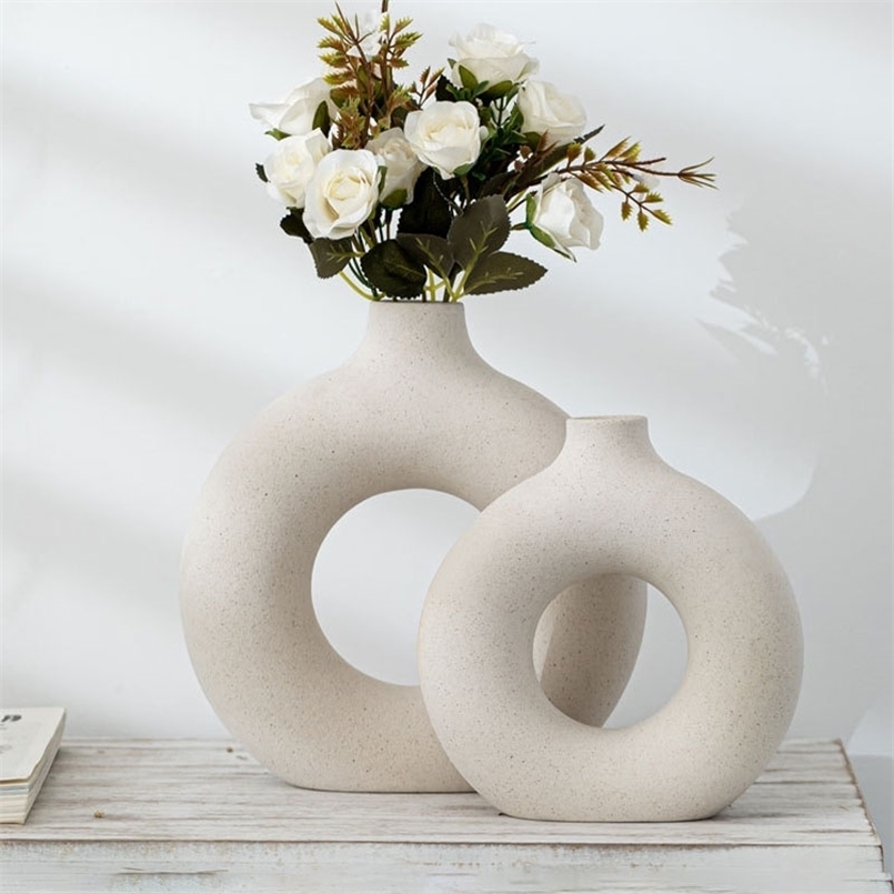 Frosted Particle Flower Arrangement Hollow Round Flower Vase For Home Decoration Furnishings Office Living Room Decor Art Vases 211103
Frosted Particle Flower Arrangement Hollow Round Flower Vase For Home Decoration Furnishings Office Living Room Decor Art Vases 211103
