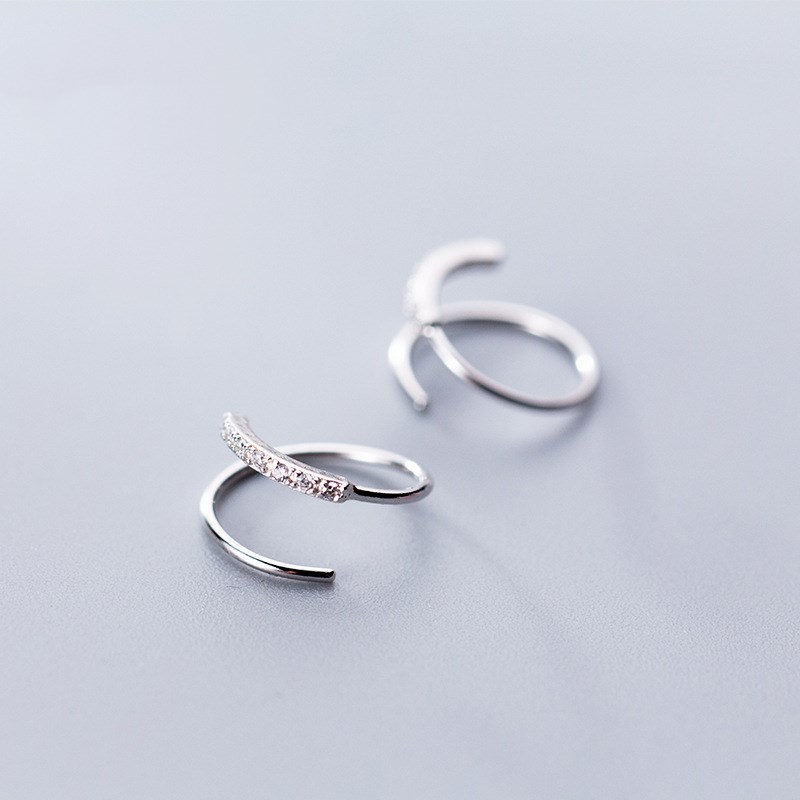 Solid 925 Sterling Silver Earrings High Quality Stud Earring for Women Girls Fashion Tiny Zircon Simple Jewelry Christmas Present