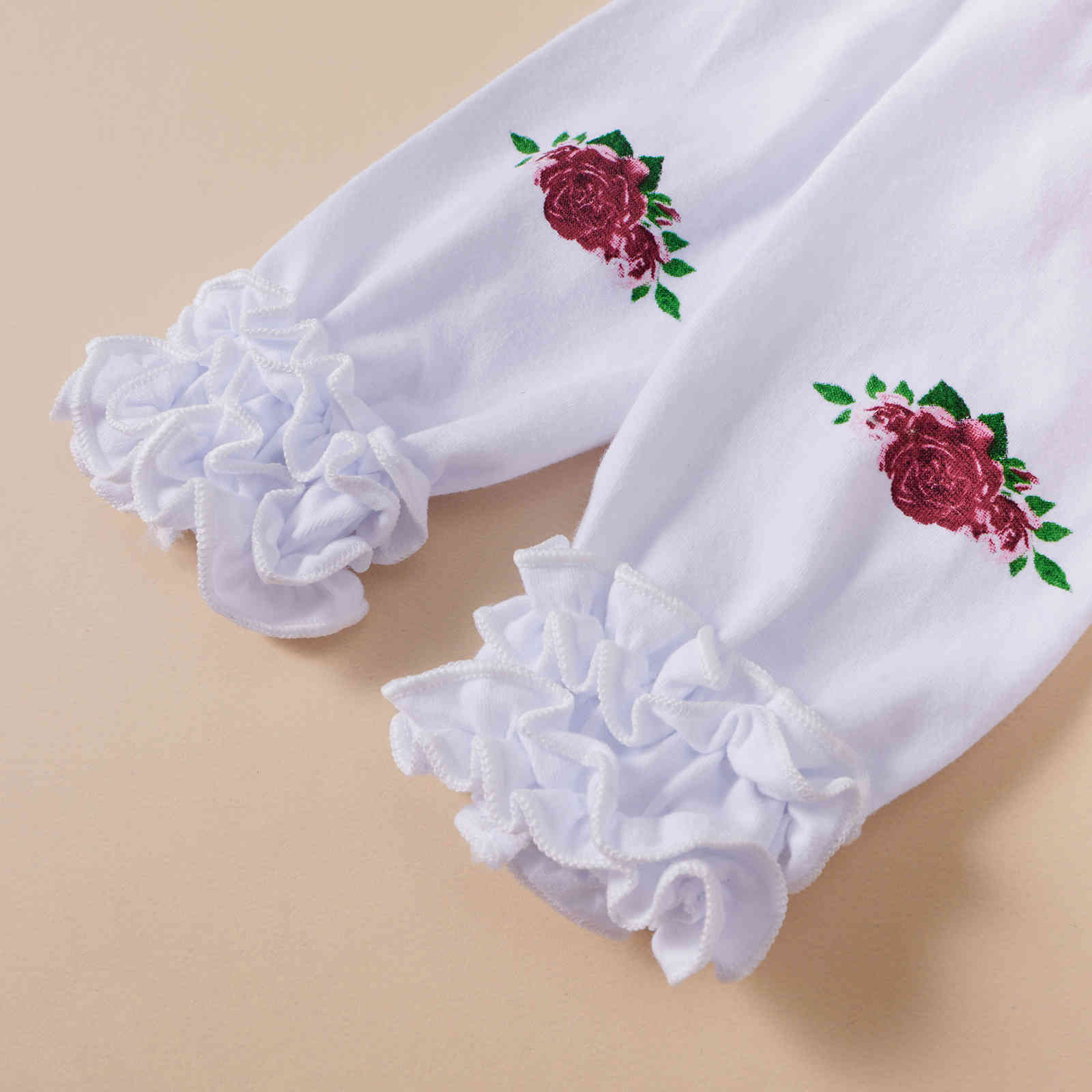 3-12M Valentines Day Baby Girl Outfits Toddler born Infant Girls Letter Flower Romper Red Skirts Leg warmer Headband 210515