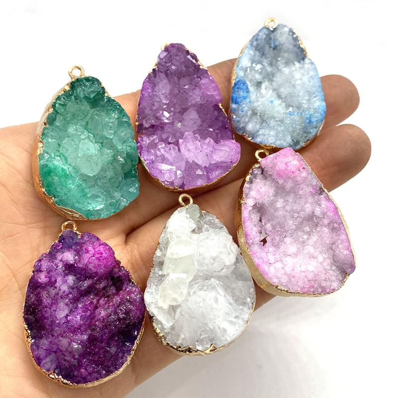 Charms Natural Druze Agate Pendant Necklace Women Men's Crystal Water Drop Jewelry Accessories 25x35-25x40mm, Bronze;silver
Charms Natural Druze Agate Pendant Necklace Women Men's Crystal Water Drop Jewelry Accessories 25x35-25x40mm, Bronze;silver