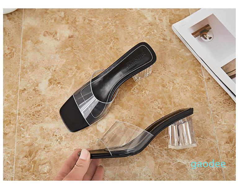 2024 design girls fashion PVC short sandals office lady casual summer holiday beach soft heels shoe