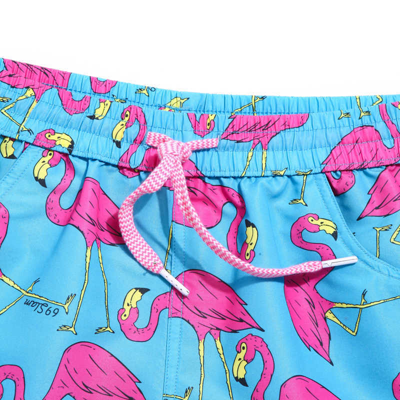 QIKERBONG Lady Casual Shorts Women bird blue print Shorts Women Shorts Ladies' Quick Drying Fabric Summer sexy short 210625