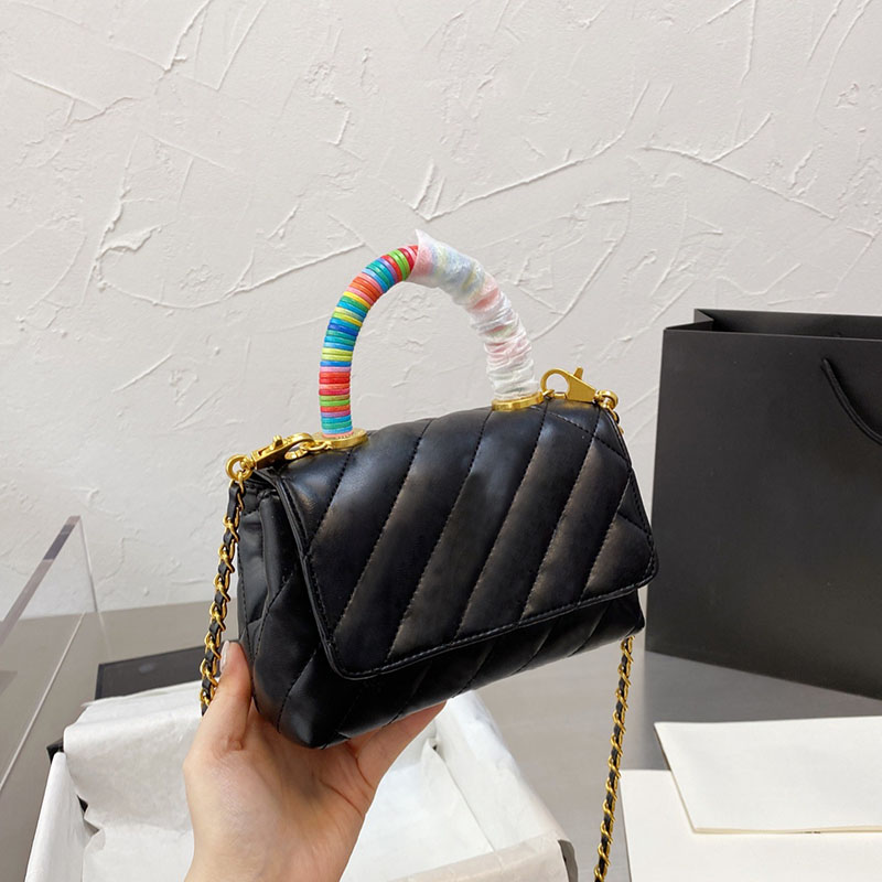 Famous Womens Designers Tote Bag Fashion Mini Rainbow handle Handbag Purses Solid Colors Shoulder Bags Multi Color
Famous Womens Designers Tote Bag Fashion Mini Rainbow handle Handbag Purses Solid Colors Shoulder Bags Multi Color