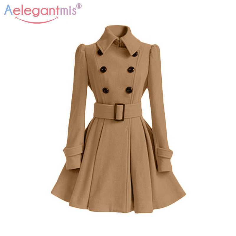 Aelegantmis Autumn Winter Vintage Woman Wool Coat Classic Long Trench With Belt Office Lady Casual Business Outwear 210607, White
Aelegantmis Autumn Winter Vintage Woman Wool Coat Classic Long Trench With Belt Office Lady Casual Business Outwear 210607, White