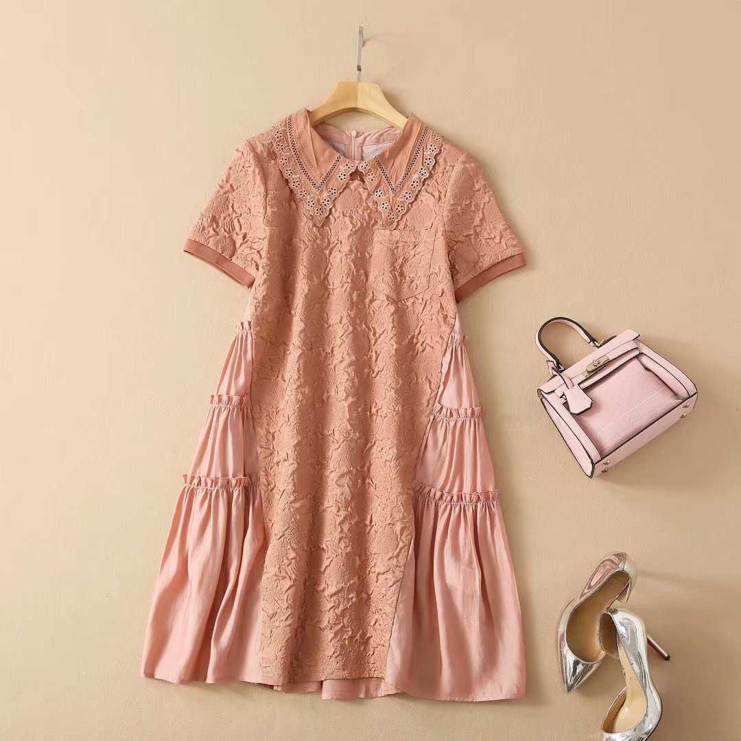 High Quality est Summer Women's Retro Royal Princess Lace Collar Short sleeved Jacquard Patchwork Sweet Ruffles Dress 210526, Apricot
High Quality est Summer Women's Retro Royal Princess Lace Collar Short sleeved Jacquard Patchwork Sweet Ruffles Dress 210526, Apricot