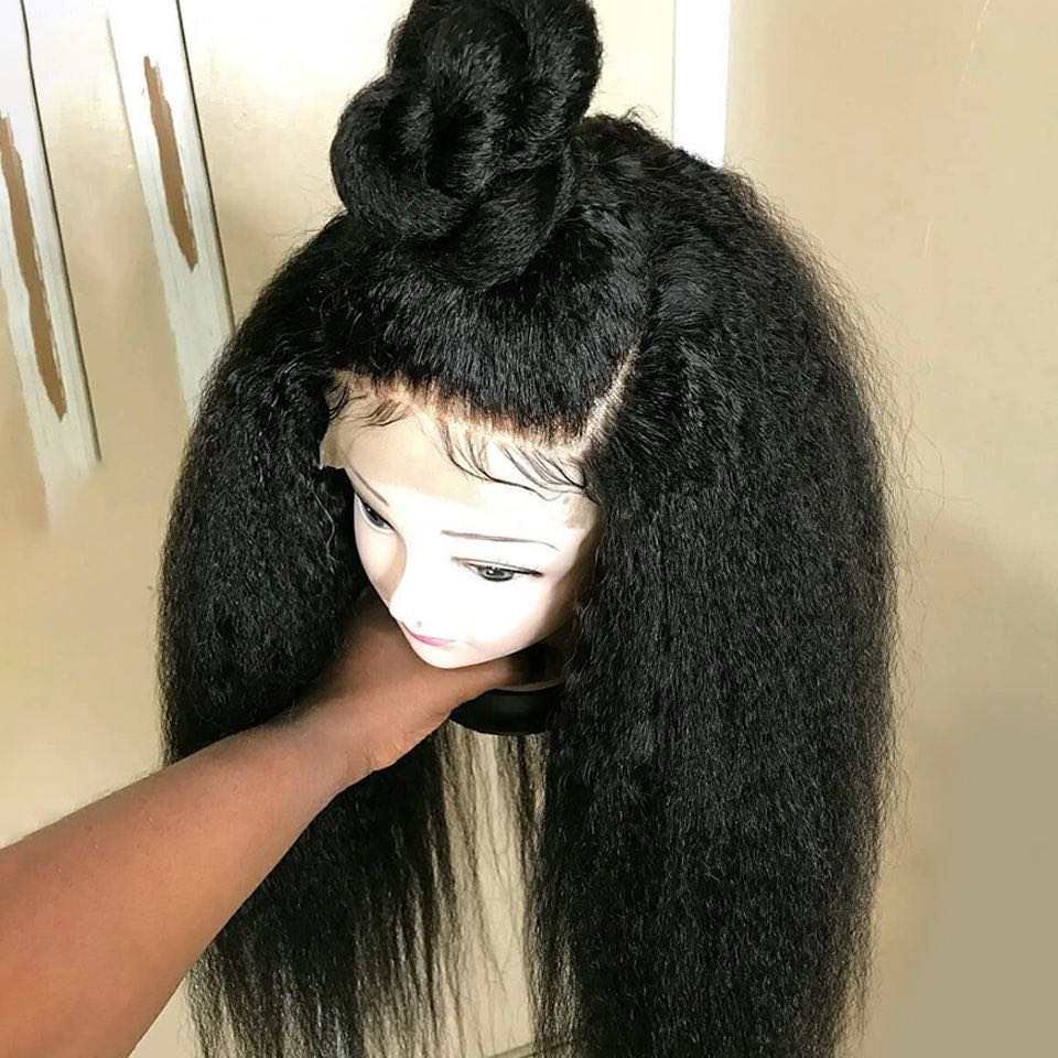 HD transparent 360 Lace Frontal Wig PrePlucked kinky straight Human Hair braided Wigs Brazilian 130% Density natural Laces Front for black Women