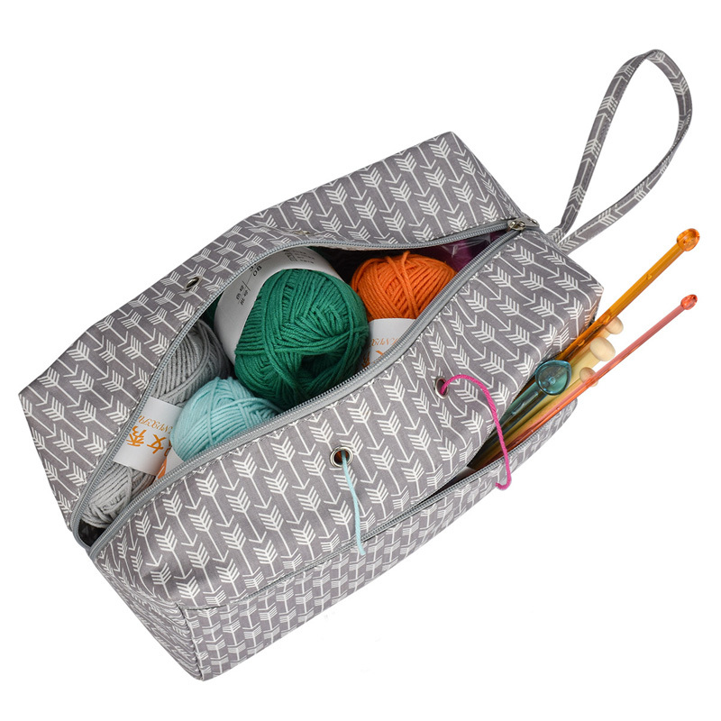 DIY sewing Crocheting Knitting Organizer 2 Sizes Yarn Storage Organizer With Divider Portable handmade sewing supplies storage
